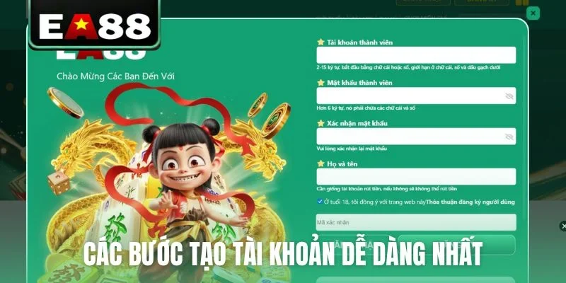 Các bước tạo tài khoản dễ dàng nhất