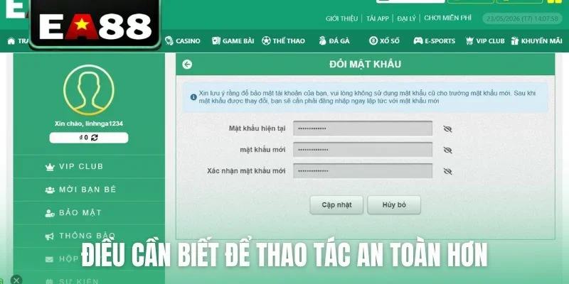 Điều cần biết để thao tác an toàn hơn