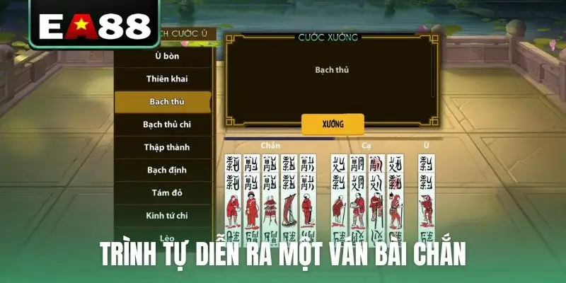 Trình tự diễn ra một ván bài chắn